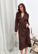 Вязаное платье миди ART KNIT Nataly шоколад, M 039258 - изображение 10