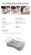 Подушка кемпінгова надувна BISINNA Camping Inflatable Pillow Portable Ultralight Travel Hiking Air Sleeping for Neck and Lumbar Support GREY - зображення 3