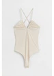 Блузка-боді H&M M Світло-бежевий 1073106_02 - зображення 1