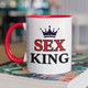 Чашка керамічна Sex King 330 мл Біла з червоною ручкою - изображение 1