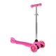 Самокат трехколесный разборный Best Scooter Mini с светящимися колесами бесшумные мягкие Розовый - изображение 1