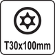 Викрутка зіркова YATO "TORX" T30 х 100 мм (YT-25960) - зображення 3
