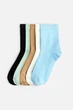Набор женских носков H&M 5 пар р.37-39 blue/light green 0156 - изображение 1
