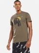 Футболка хлопковая спортивная длинная мужская Reebok 2M TS Compression SS HB7247 S Хаки (4065424056404) - изображение 1