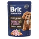 Корм влажный Brit Premium Fillets in Gravy Turkey & Carrots Puppy для щенков малых пород филе в соусе индейка и морковь 85 г - изображение 1