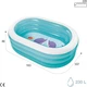 Надувной детский бассейн Intex Морские друзья виниловый 163 х 107 х 46 см овальный на 230 л с насосом подстилкой тентом и шариками Синий (21-9-57482-3) - изображение 8