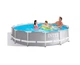 Каркасный бассейн Intex 26706 из ПВХ 305 x 99 см круглый с чашей каркасом фильтром-насосом 3785 л/ч лестницей тентом и подстилкой Серый (21-9-26706-5) - изображение 5