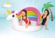 Надувной детский бассейн Intex 57113 Единорог виниловый 127 х 102 х 69 см с навесом насосом подстилкой и шариками Белый (21-9-57113-2) - изображение 6