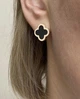 Серебряные серьги з эмалью Ван Клиф 1229.10 - изображение 2