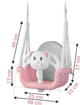 Huśtawka kubelkowa dziecięca Ricokids 3 w 1 Miś Różowa (5903890601539) - obraz 4