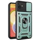 Противоударный чехол Armor Ring + защита камеры для Samsung Galaxy A05 (A055) Simon case зеленый - изображение 6
