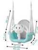 Huśtawka kubelkowa dziecięca Ricokids 3 w 1 Miś Turkusowa (5903890601522) - obraz 5