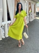 Довга жіноча муслінова сукня Fashion 54/56 гірчичний - зображення 3