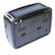 Радіоприймач Golon RX-455S + Bluetooth та сонячною панеллю FM, AM, SW USB/microSD power bank LED-ліхтарик Ретро-дизайн Сірий - зображення 5