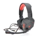 Игровые наушники с микрофоном и усиленным кабелем Jedel GH-233 112 дБ Чёрные с красным - изображение 5