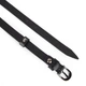 Ремень кожаный женский узкий черный SF-1535 (130 см) - изображение 4