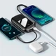 Портативная батарея Baseus 20000mAh Power Bank Qpow Digital Display USB+TypeC PD3.0 QC3.0 с кабелем Lightning Black - изображение 6