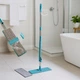 Швабра зі швидким віджимом для миття підлоги Spin Mop 360, універсальна самовіджимаюча швабра для прибирання без рук з 2 насадками з мікрофібри, для ламінату, паркету, лінолеуму, плитки та вікон Синя LSPM-360-Blue - зображення 1