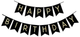 Balony Springos dekoracje z napisem happy birthday złoty/czarny/srebrny/biały 53 szt PS0034 (5907719445342) - obraz 2
