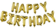 Balony Springos dekoracje z napisem happy birthday złoty/czarny/srebrny/biały 53 szt PS0034 (5907719445342) - obraz 12