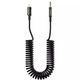 Кабель аудио Proove Steel Spring Lightning до 3.5 мм, 1 м, черный - изображение 1