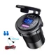 Врезная розетка USB в авто с вольтметром Quick Charge 3.0 USB + PD Type-C 12В-24В, QC 3.0 (быстрая зарядка) - изображение 1