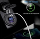 Врезная розетка USB в авто с вольтметром Quick Charge 3.0 USB + PD Type-C 12В-24В, QC 3.0 (быстрая зарядка) - изображение 5