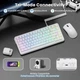 Клавіатура Магнітна ATTACK SHARK X82 PRO HE White Contour Бездротова Ігрова RGB. 2.4G/Bluetooth/Кабель. Батарея 5000mAh. 8000 Герц/c. Магнітні Світчі - зображення 6