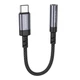 Перехідник Borofone BV24 Type-C to AUX 3.5mm (female) 15cm сірий (3661) - зображення 1