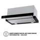 Витяжка телескопічна Interline SHARK PLUS BL/S A/60 (1000 м3/г, 2 швид., кнопкове кер.) 297449 - изображение 7