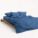 Простынь на резинке MirSon Soft Touch of Satin 011 Navy 80x160 см (2200011280974) - изображение 3