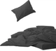 Простынь MirSon Soft Touch of Satin 005 Charcoal 200x220 см (2200011278018) - изображение 1