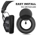 Амбушюры велюровые Beyerdynamic DT770 Pro, DT880 Pro, DT990 Pro black чорні - изображение 2