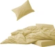 Простынь на резинке MirSon Soft Touch of Satin 014 Light yellow 90x200 см (2200011282589) - изображение 1
