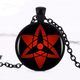 Кулон подвеска Наруто Sharingan Shippuuden в форме Цветок цветок жизни Аниме амулет талисман Naruto черный цвет - изображение 1