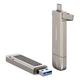 Флеш накопитель USAMS US-ZB276 USB3.2+Type-C GEN1 Dual Ports Aluminum Alloy 5G Flash Drive 512Gb (silver) (227003) - изображение 4