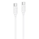 Дата кабель Hoco X115 Surpass Type-C to Type-C 60W (1m) White - зображення 1
