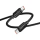 Дата кабель Hoco X115 Surpass Type-C to Type-C 240W (1m) Black - зображення 4