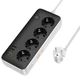 Удлинитель Hoco AC22 Sunlight (PD30W/1C/3A/4xSocket) (1.5m) Black - изображение 3