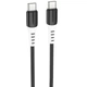 Дата кабель HOCO X82 Silicone Type-C to Type-C 60W (1m) (Black) (230160) - зображення 1