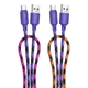Дата кабель HOCO X116 Meridian USB to Type-C 3A (1m) (Gradient Purple Mix) (228984) - изображение 2