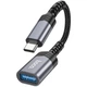 Переходник Hoco UA24 Type-C male to USB female 3.0 Metal gray - изображение 4