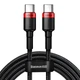 Дата кабель Baseus Cafule Type-C to Type-C PD2.0 100W (2m) (CATKLF-AL) (Red / Black) (201752) - зображення 1