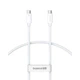Дата кабель Baseus Superior 2 USB4 Full-Function Type-C to Type-C 240W (1.8m) (P10365200211-05) (Moon White) (207637) - зображення 4
