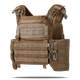 Плитоноска улучшенная (PRO) Ukrarmor под бронеплиты 25х30 см увеличенные камербанды. Койот M-XXL - изображение 1