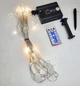 Уличная аккумуляторная светодиодная LED гирлянда 6м Сказочные огни на солнечной батарее с пультом автономная подсветка светильник UKC HA-83 тепло белый - изображение 5