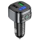 АЗП з FM-модулятором HOCO E67 Fighter QC3.0 18W car BT FM transmitter Black (6931474762122) - изображение 1