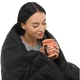 Одеяло мультифункциональное 3в1 с чехлом CAMPING MULTIFUNCTIONAL PUFFY BLANKET 4Monster 450 г 175x140 см Нейлон Утиный пух черный C-PBF-140 - изображение 3
