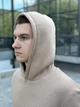 Чоловічий зимовий худі на флісі 3XL бежове (BLhu2557sa) - зображення 6
