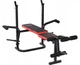 Складная тренировочная скамья Funfit 3864 до 110 кг со стойками для штанги Черно-красная - изображение 4
